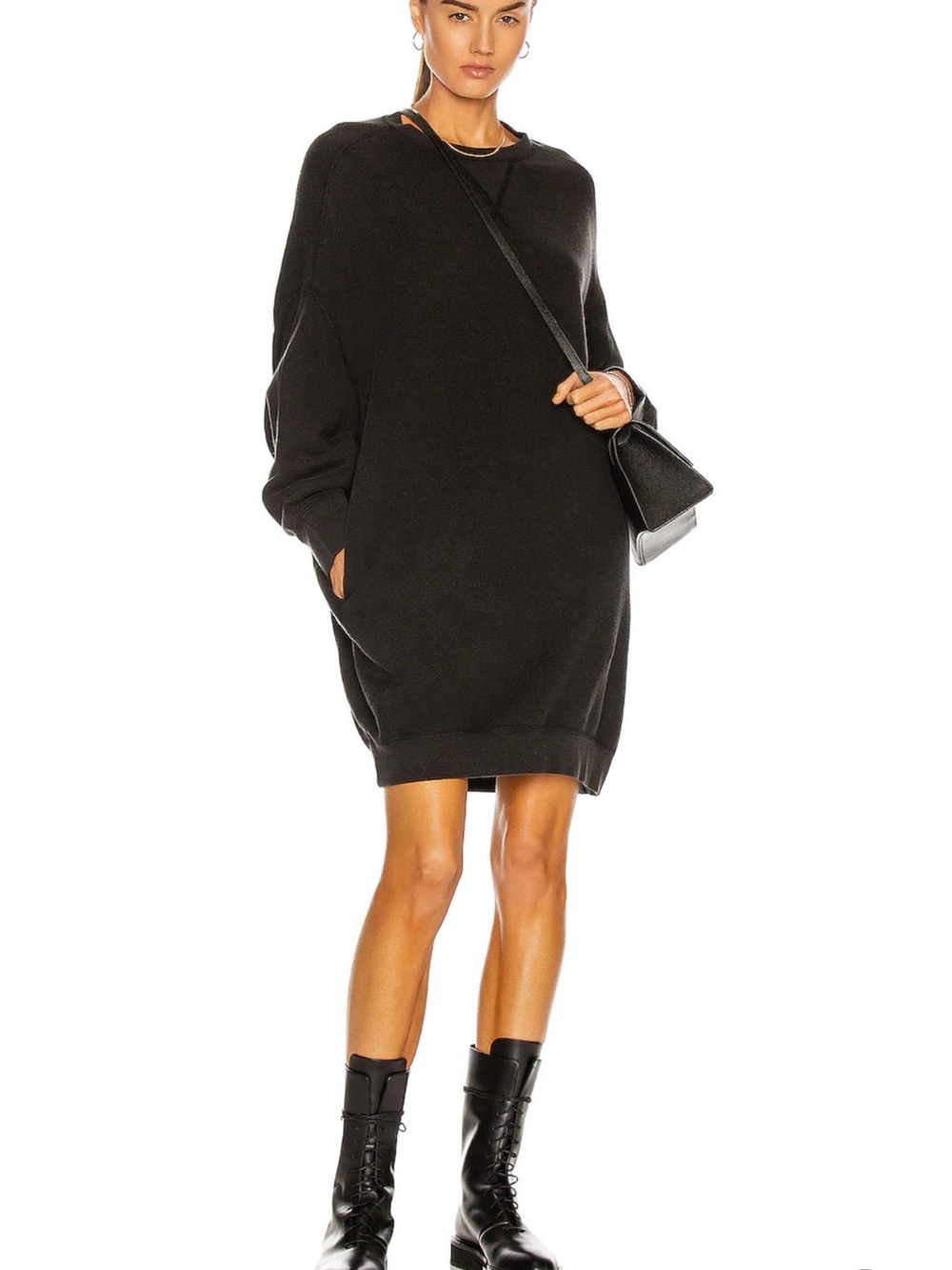 *Like New* R13 Grunge Sweatshirt Dress - Black Size L